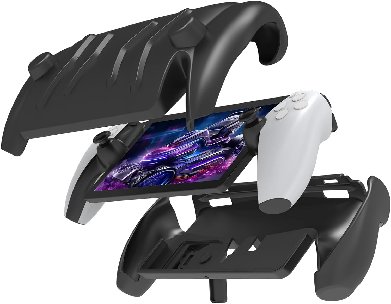 Protective Case Compatible with Playstation Portal,Hard Cover Shell and TPU Back Case with Adjustable Kickstand for PS Portal (Black) image number 5