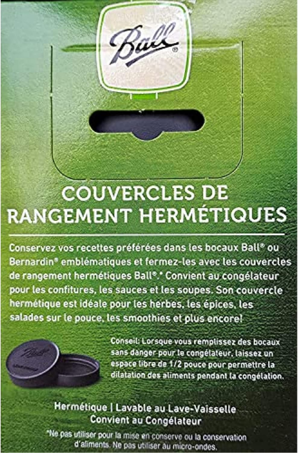 Ball Mason Jar Lids - Regular Mouth (Mason Jar Caps) - Leak Proof (Wide)