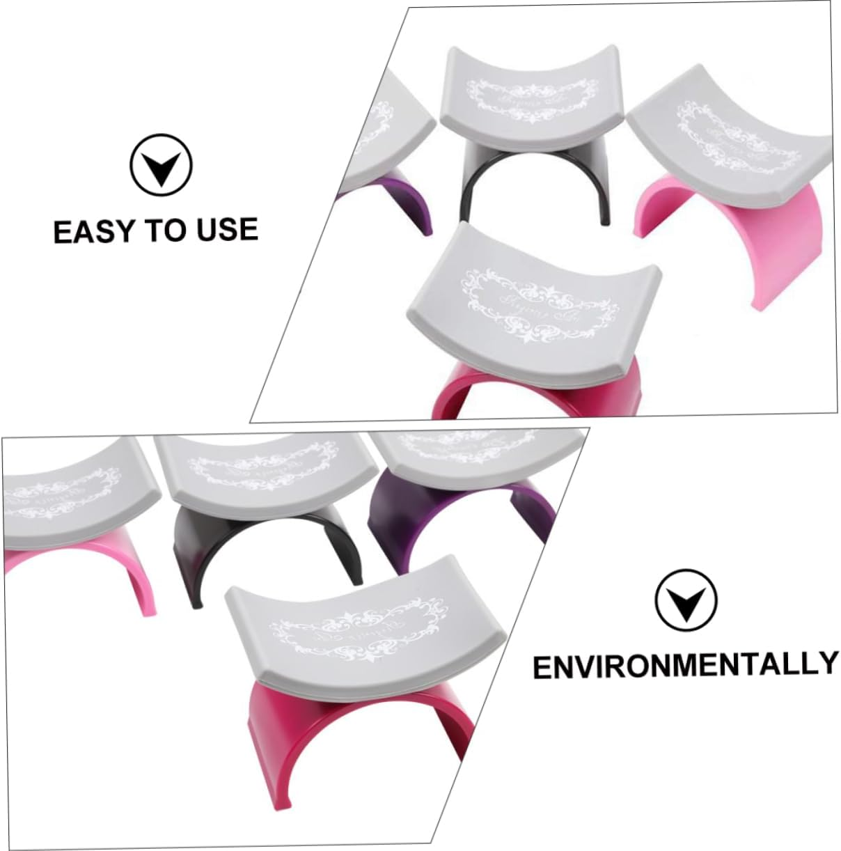 DONFAMDS Portable Silicone Manicure Hand Pillow U Shape Nail Rest Cushion Soft Removable Hand Support for Nail Techs and Salon Use image number 3