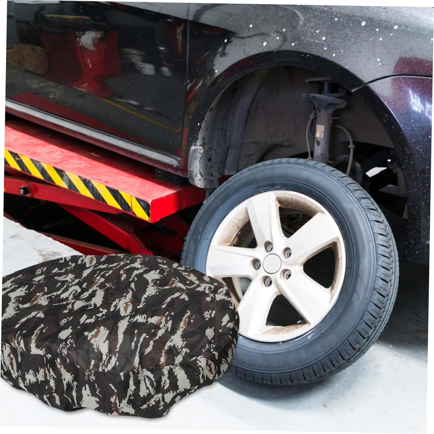 ASAKKURA Camo Spare Tire Cover Oxford Cloth Wheel Protector for Rv SUV and Truck and Easy to Install Fit for Tires Stylish Camouflage Design for Travel and Camping image number 5