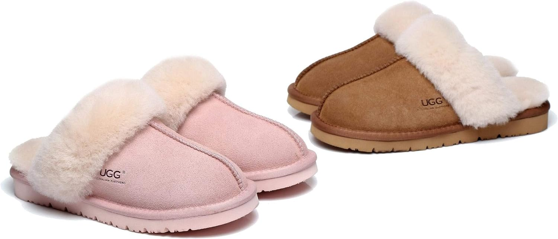 UGG Slippers Women Australian Premium Soft Sheepskin Wool Winter Slippers Thick Sole Muffin image number 6