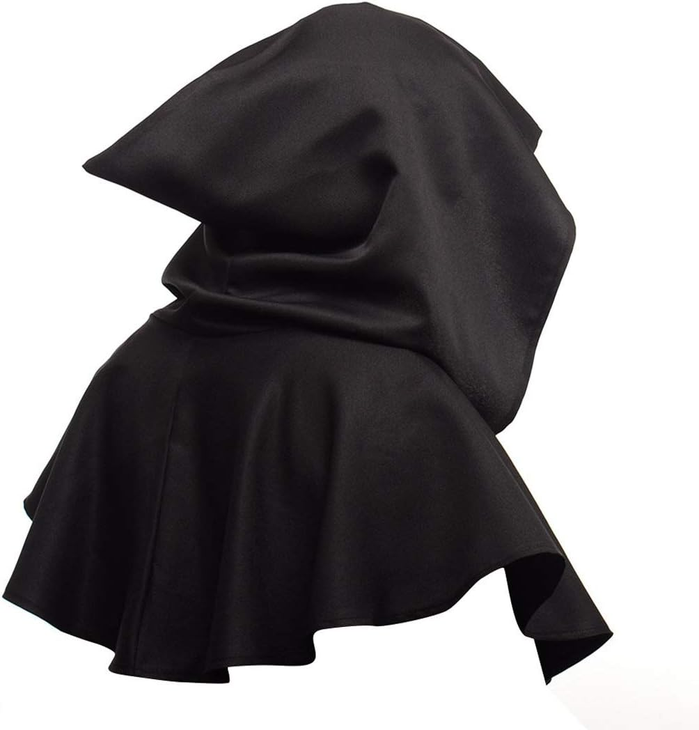 DQCUTE Halloween Grim Cowl Cloak Medieval Wicca Pagan Hood Hat Cosplay Costumes Hooded Poncho for Men Women