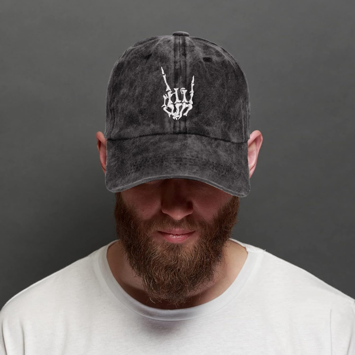 Halloween Skull Knit Beanie Hats/Baseball Cap for Men Women Emo Cool Gothic Gifts Goth Skeleton Winter image number 5