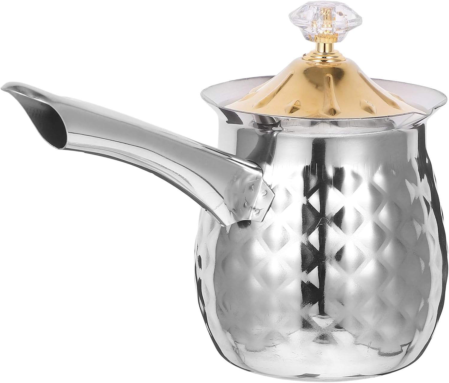 LAPYAPPE Wear-Resistant Stainless Steel Frothing Pitcher Convenient Milk Steaming Jug for Espresso Latte Art Cappuccino Coffee Accessories with Smooth Polished Surface Random Color image number 4