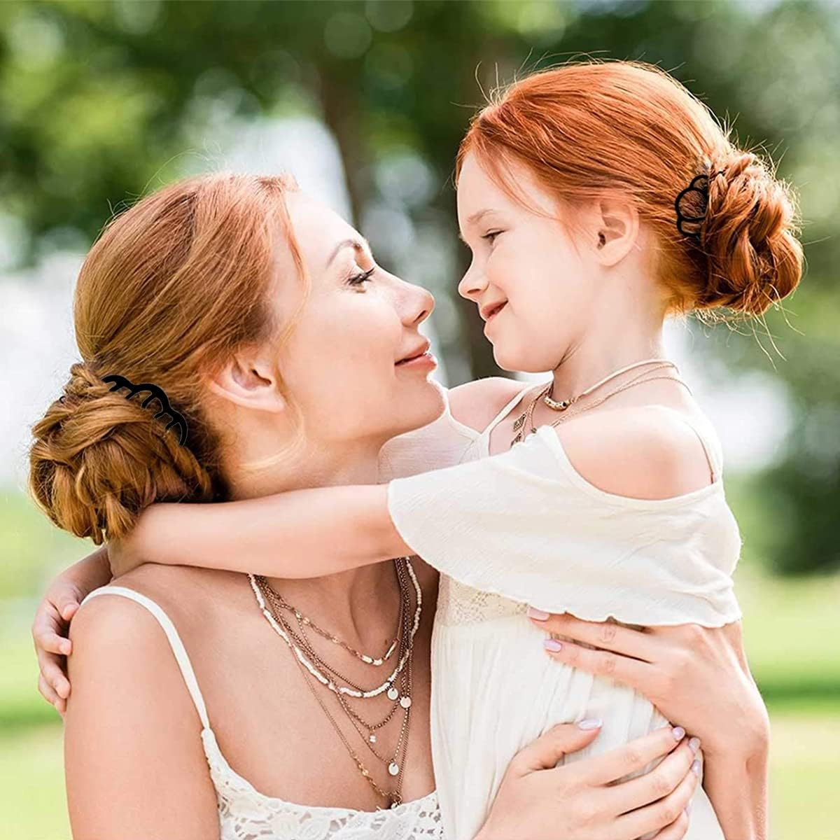 8 Piece Hair Side Combs U Hair Pins Hair Fork Clip Hair Stick for Updo Bun, U Shaped Teeth Hair Combs for Vintage Hairstyle Hair Accessories