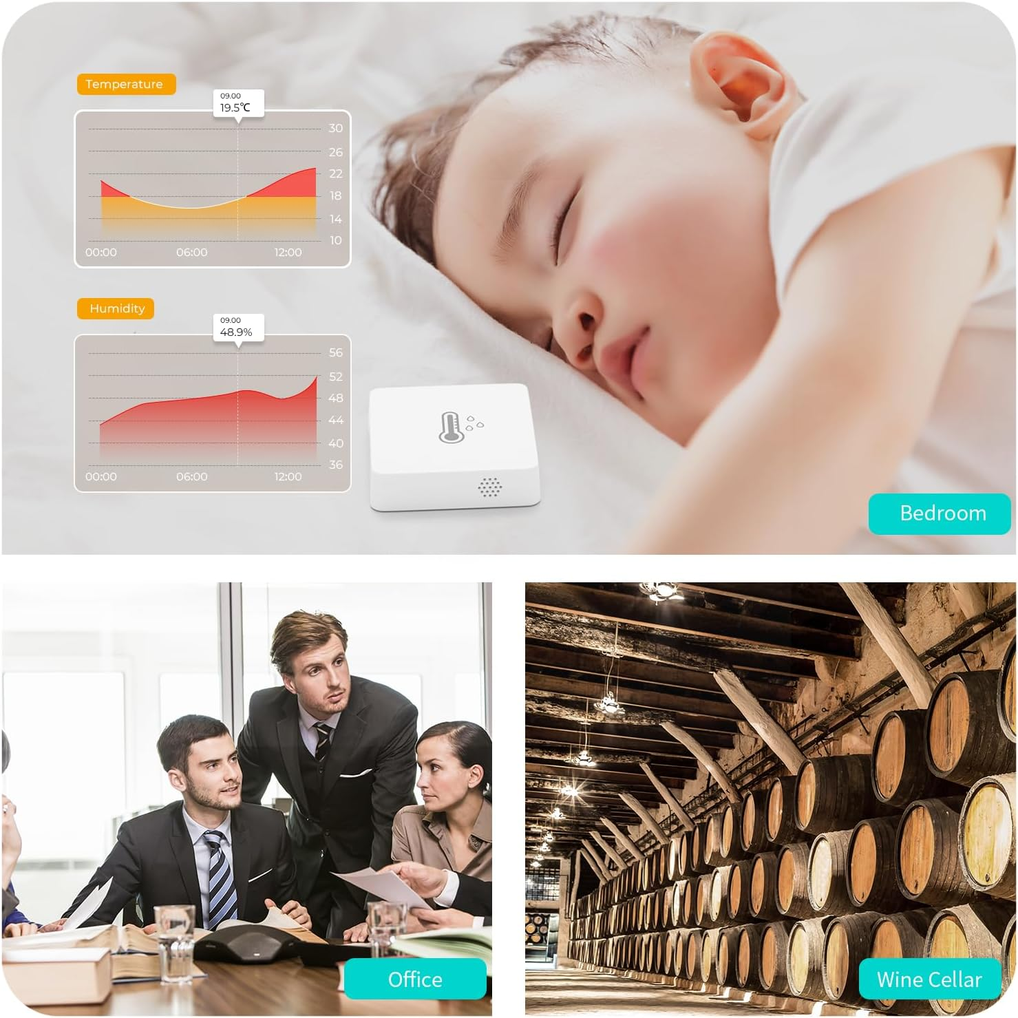 THIRDREALITY Zigbee Temperature and Humidity Sensor Lite,Smart Thermometer and Hygrometer, Hub Required,Compatible with Echo Devices with Zigbee Hub Built-In,Home Assistant,Smartthings,Homey,Hubitat image number 2