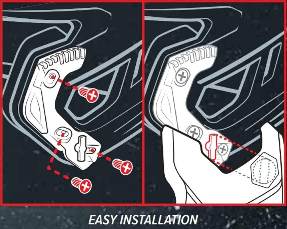 Rawlings | MACH Adjust Extension Piece | Adjustable Face Guard | Fits Mach Series Helmets | Matte | 2022 - Right Hand Batter, Matte Black image number 5