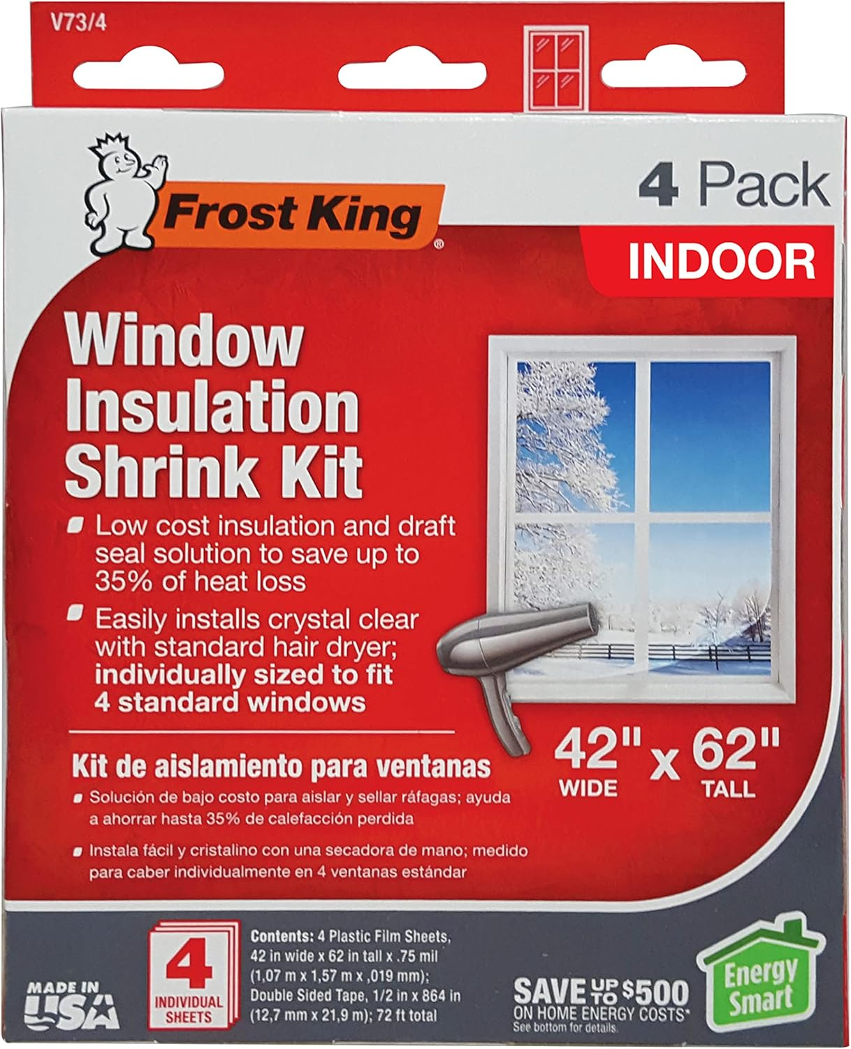 Frost King E/O Indoor Window Insulation Kit (4 per Pack) image number 5