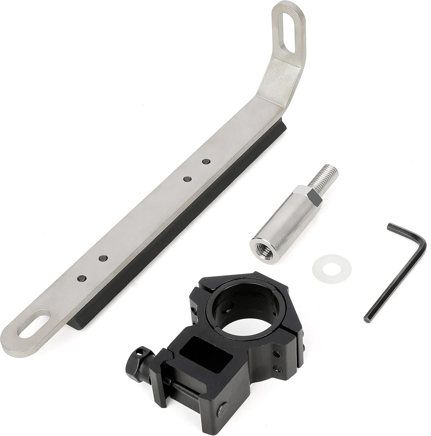 AMEYXGS Archery Picatinny Bow Accessory Mount Stabilizer Flashlight Mount Flashlight Bracket Laser Sight Stand Flashlight Holder Maded Aluminum Alloy Suitable for Bows Hunting and Bowfishing