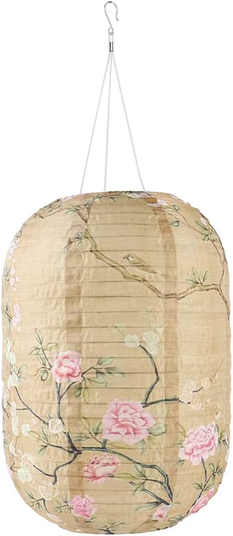 Solar Powered Traditional Decorative Lamp Nylon Cloth LED Festival Lanterns IP65 Waterproof Lantern Atmosphere Light Outdoor Garden Party Decoration (A) image number 5