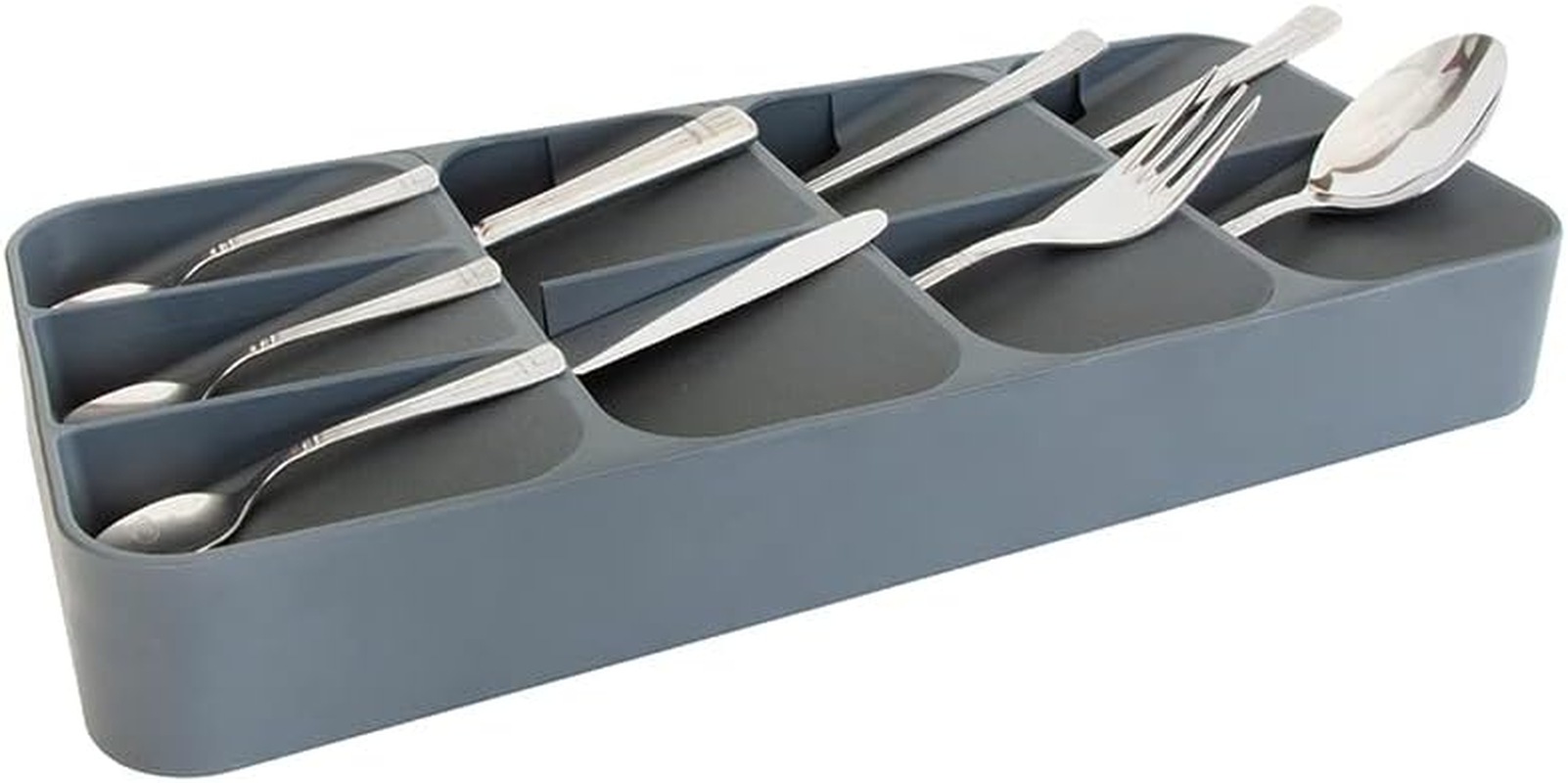 BOAA Fresh Cutlery Organiser for Kitchen Drawer, 9 Compartment, Grey image number 4