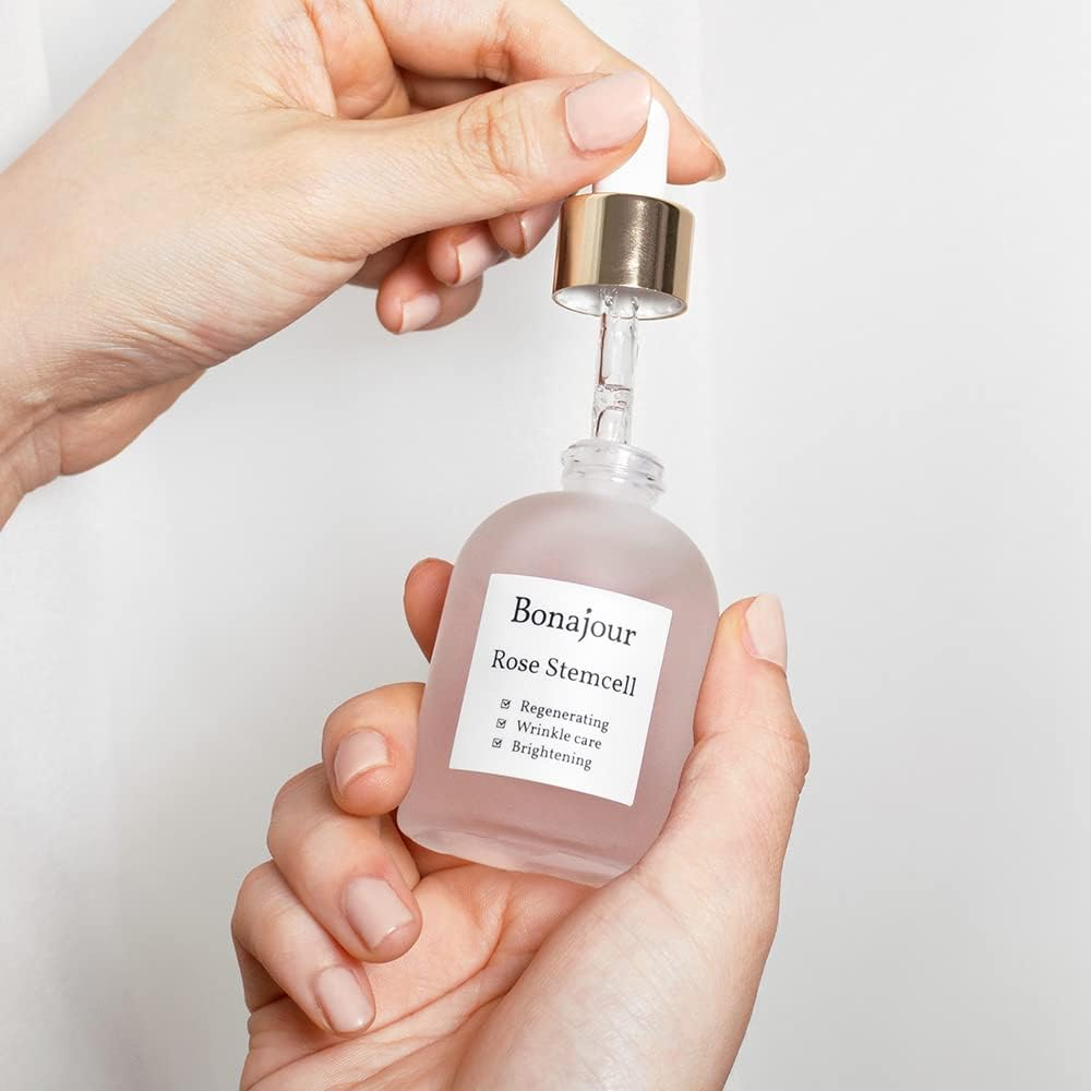 [BONAJOUR] Vegan Beauty Rose Stem Cell Ampoule - Best Face Anti-Wrinkle & Aging, Brightening Care/Total Care Serum 1.0 Fl. Oz image number 5
