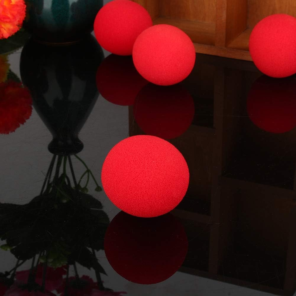 10Pcs Magic Sponge Ball Set, 4.5Cm/1.77Inch Red Sponge Softball Close-Up Magic Street Classic Comedy Trick Props Soft Red Sponge Balls image number 1