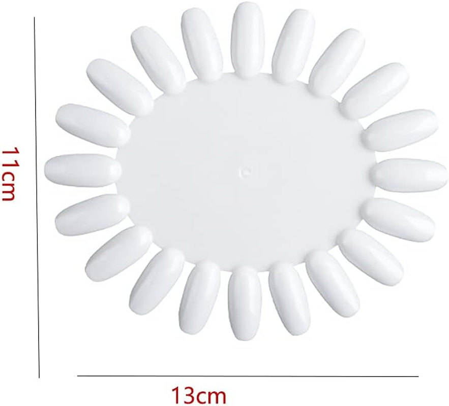 10Pcs Natural Nail Polish Color Cards Nail Color Tips Wheel Nail Polish Sample Tester Wheel for Home Salon image number 2