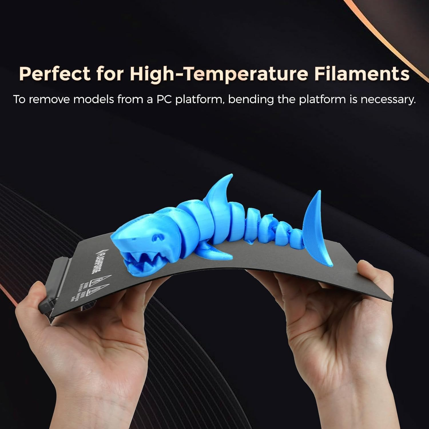 FLASHFORGE Smooth PC Platform for Adventurer 5M/Pro/Ad5X, Rigid & Perfectly Flat Build Plate for High-Temp Filaments, Superior Adhesion for ABS, ASA, PC with Warp-Free Prints image number 4