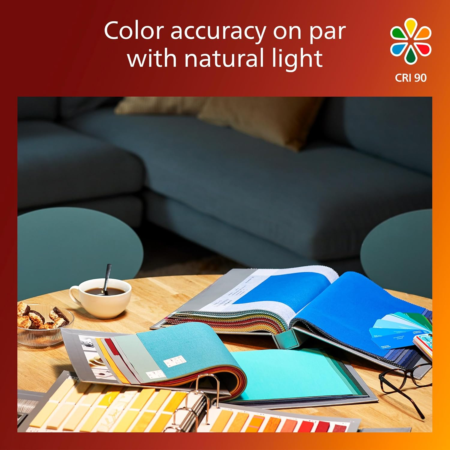 Philips Vintage Amber Spiral G95 Lamp, Dimmable, Flicker-Free, Eyecomfort, 806 Lumen, Flame (2200 K), 7.3 W = 60 W, E27 Socket, Pack of 1 image number 4