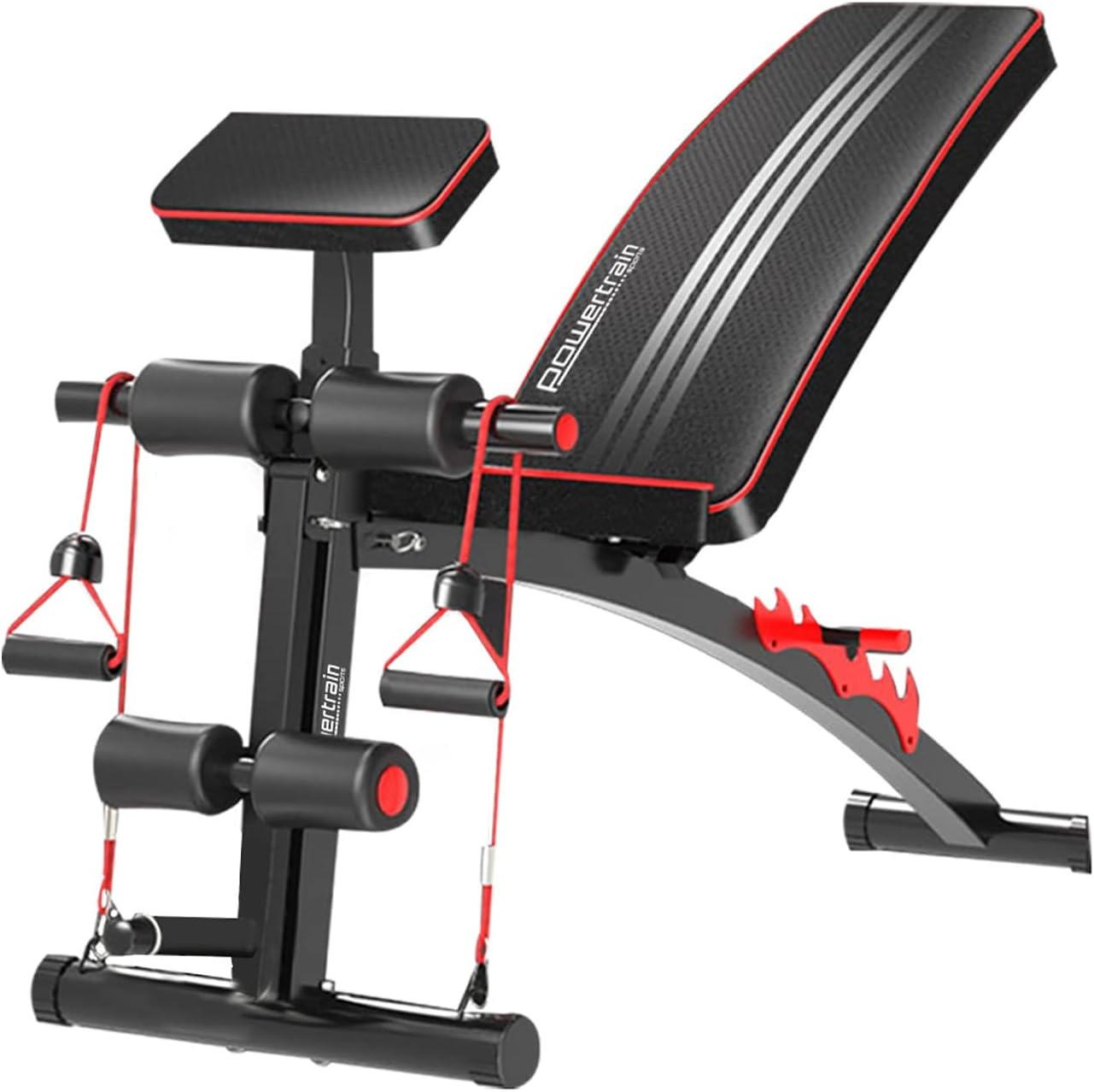 Powertrain Sports Adjustable Incline Decline Flat Gym Fitness Bench image number 1