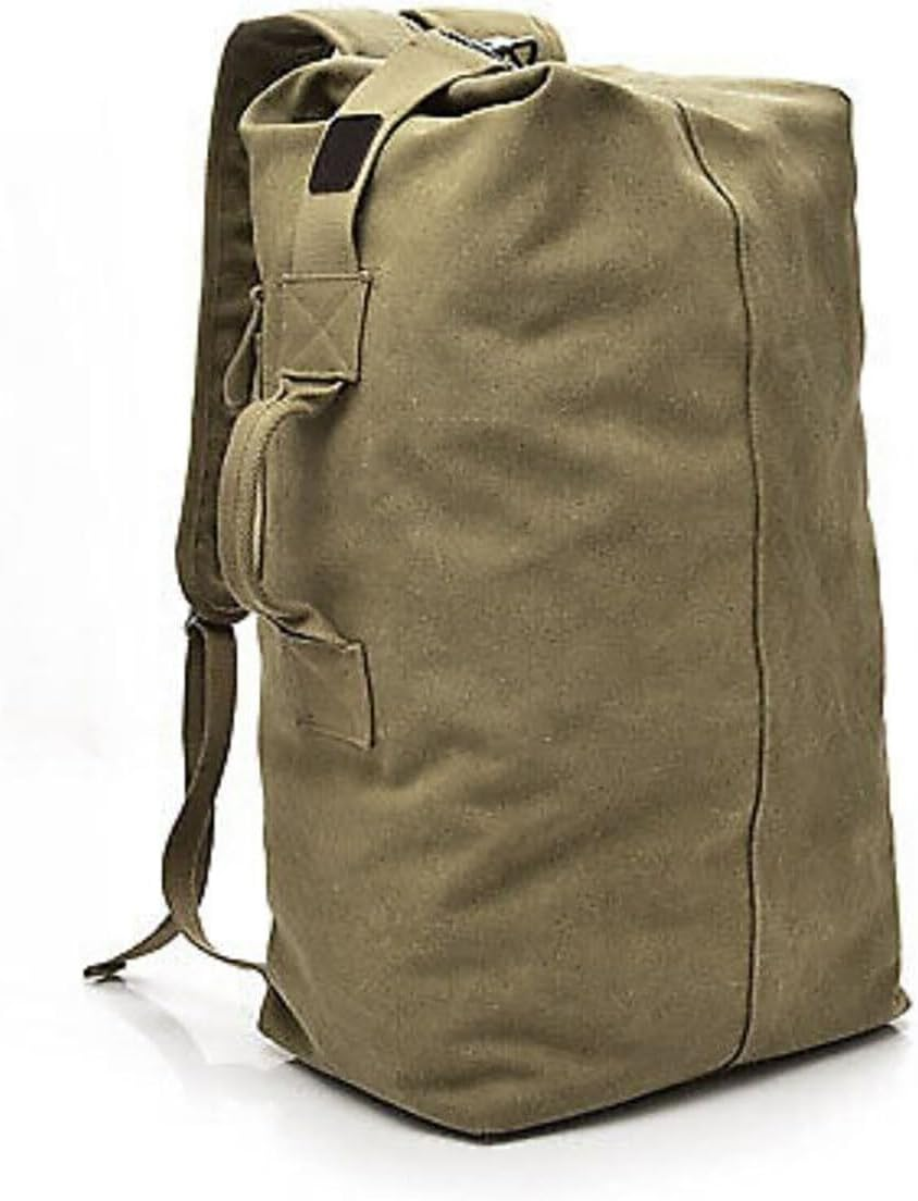 AIMALL Men'S Fashion Canvas Backpack, Large Capacity Travel and Outdoor Sports Bag, Available in Small and Large Sizes - Green-Big image number 6