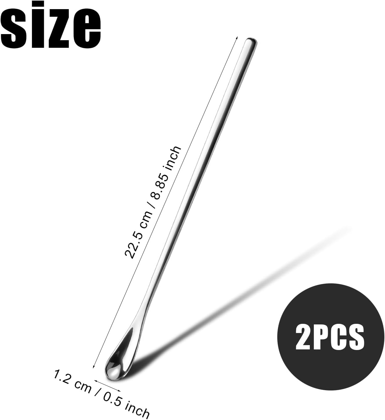 2Pcs Reptile Food Spoons, Reptile Feeding Spoon Long Handle Fruit Mixing Stirring Food Scoop Pet Feeding Tool Fit for Crested Gecko Lizard Gargoyle Bearded Dragon and Other Small Animals image number 5