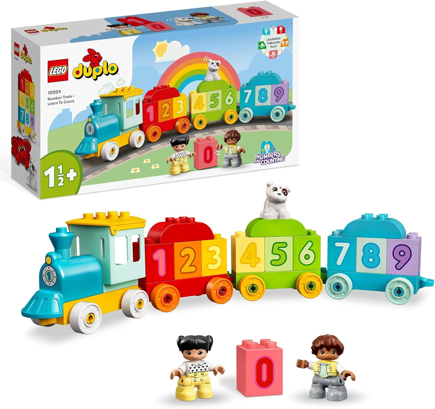 LEGO DUPLO My First Number Train - Learn to Count Building Toy, Learning & Education Kids Toy, Educational Number Blocks Train Helps Preschoolers Learn Counting, Baby and Toddler Toy 10954 image number 2