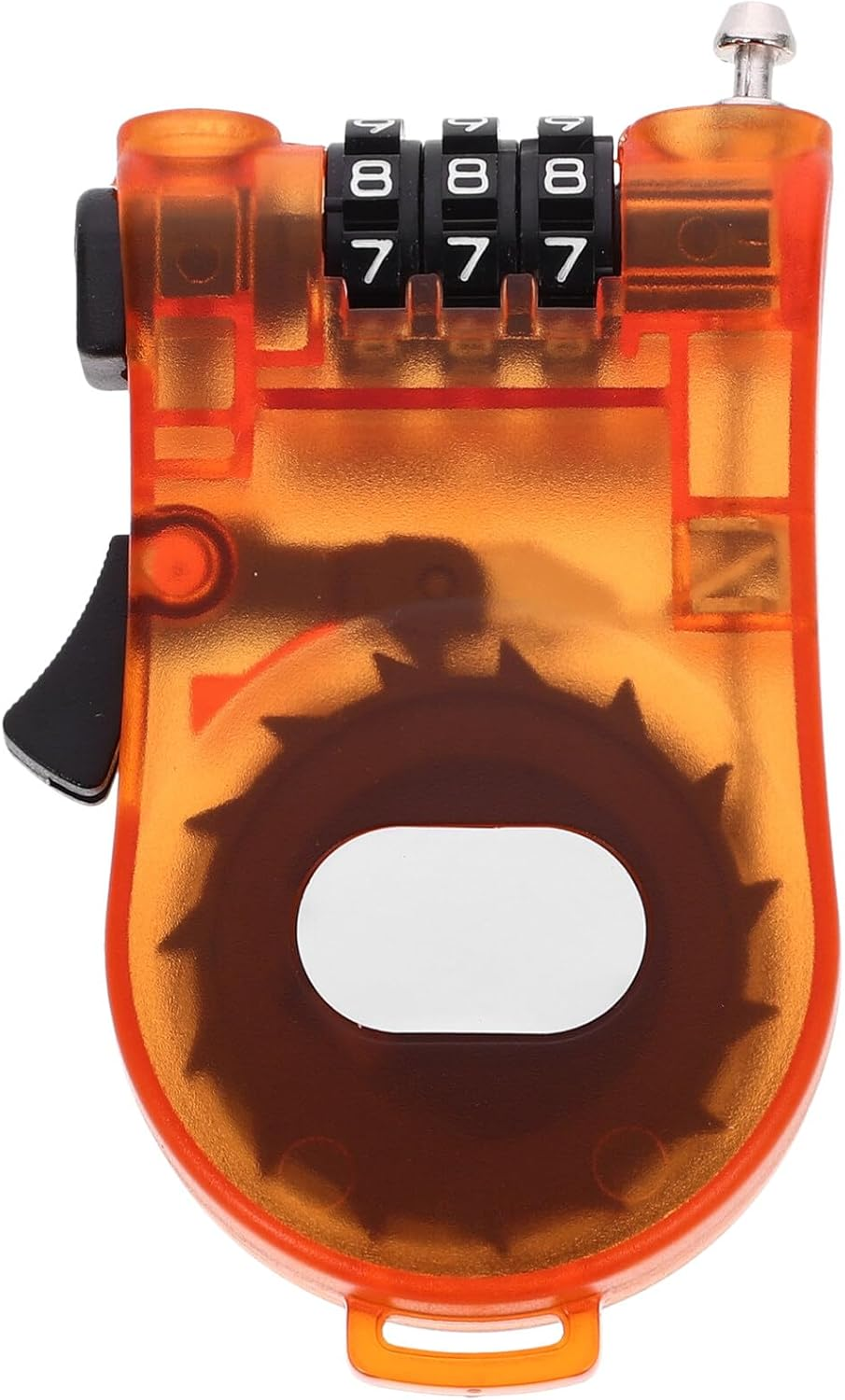 SUPVOX Snowboard Lock Cable Lock 3-Digits Combination Lock with Retractable Cable Bike Lock Luggage Lock for Bike Ski Snowboard and Stroller Orange