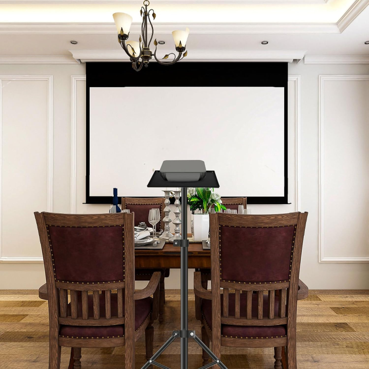 JOINPAYA Projector Stand Tray Plastic Pallet 25X18Cm with Tripod Attachment Holder for Office Desk Accessories Compatible with Projector Stand Accessories and Mounts Random Style