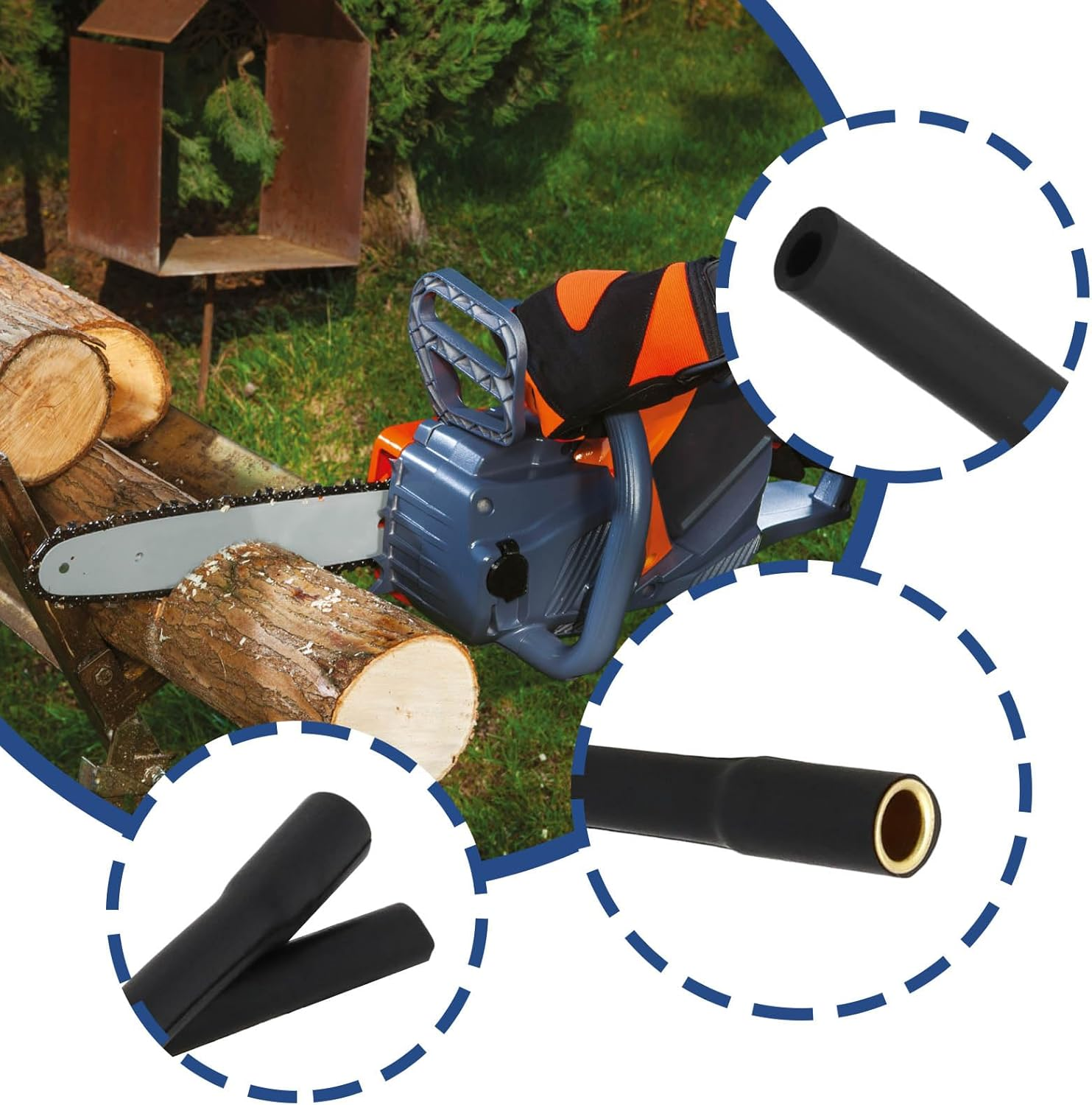 SG Store 2Pcs Chainsaw Oil Hose Replacement Part 1121 640 9400 Fuel Line Tubing for Chainsaw Compatible with Stihl 024 026 MS240 MS260 image number 6