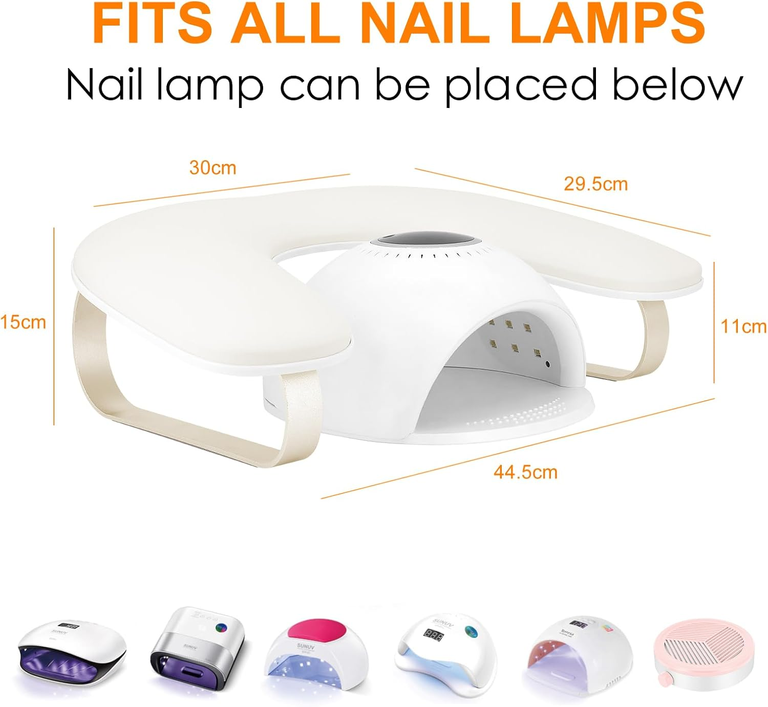 Arm Rest for Nails Tech Upgraded 10&deg; Inclined, U-Shaped Manicure Nail Arm Rest Stand, Nail Armrest for Nail Tech Hand Rests with Aluminum Alloy Holder Non-Slip image number 3