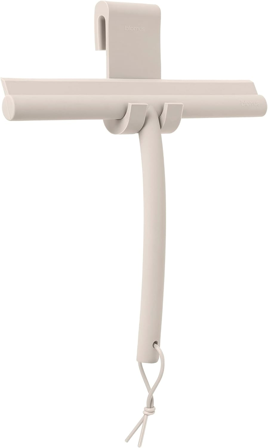 Blomus VIPO Shower Squeegee with Holder, 24 Cm Wide, Silicone Squeegee for Shower, Bathroom, Window Squeegee, Windscreen Squeegee, White