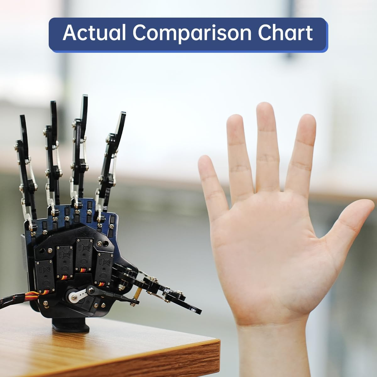 HIWONDER Robot Hand Five Fingers Support Secondary Development Solely Movement Bionic Robot Mechanical Arm Hand DIY Robot（Right Hand） image number 2
