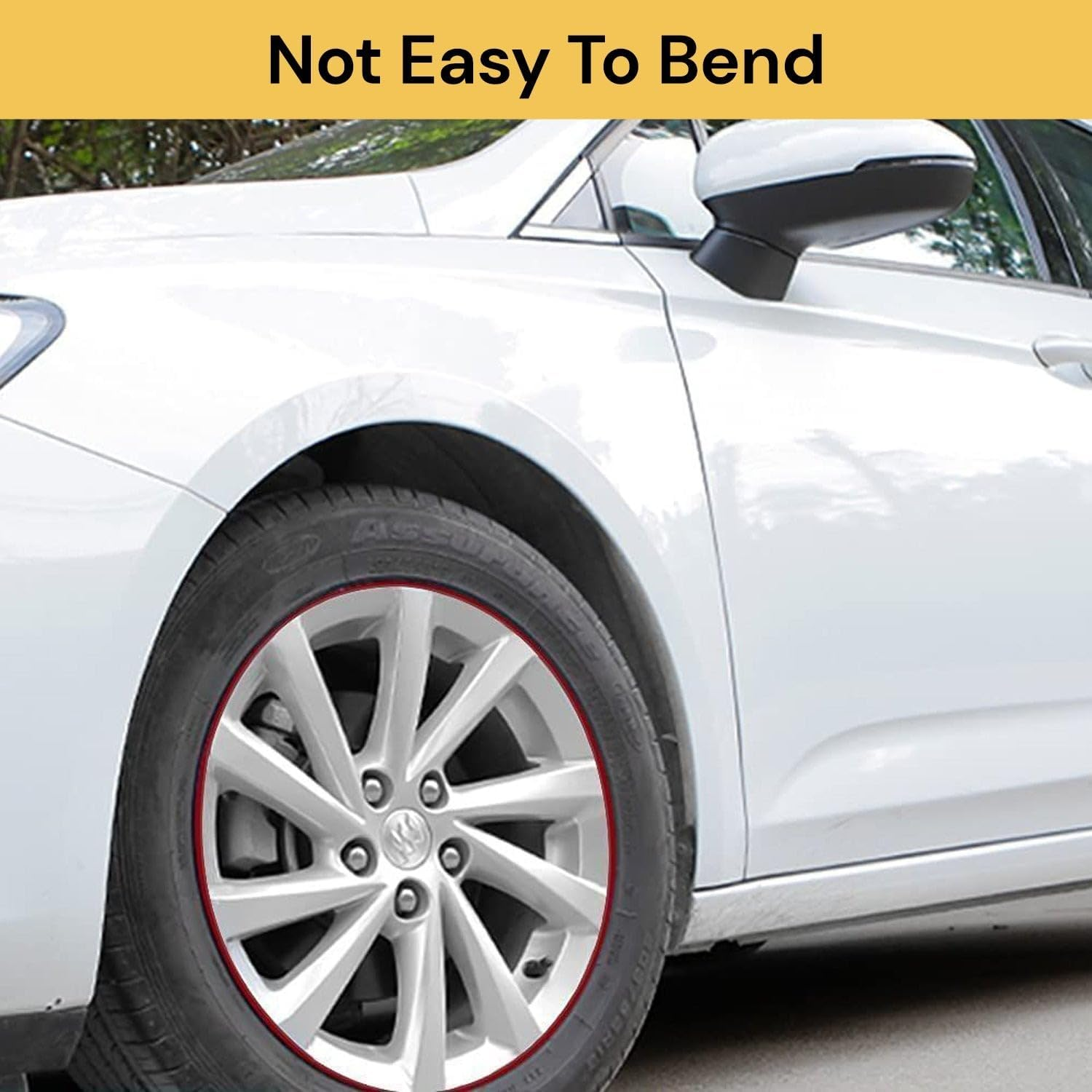 EZONEDEAL Car Universal Alloy Wheel Hub Rim Ring Tyre Guard Edge Protector Beading Sticker Decorative Strip image number 5