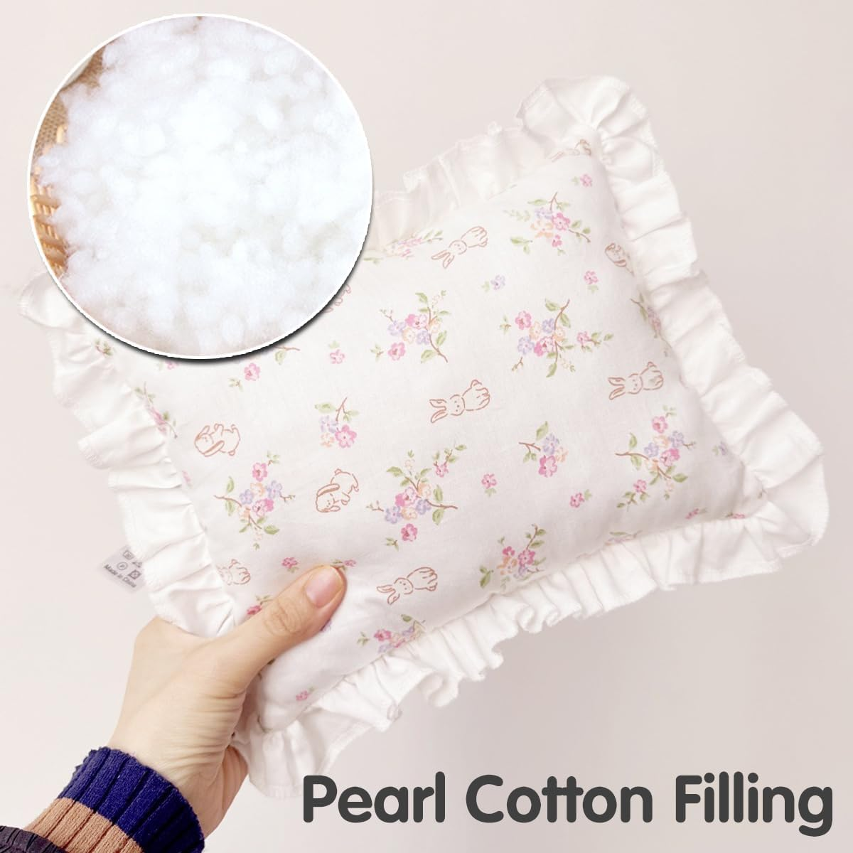 AIMALL 11X13.4 Inch Pure Cotton Lace Small Dog Pillow, Double-Sided Pet Sleeping Cushion for Cats and Dogs, Soft Plush and Breathable Cotton Design