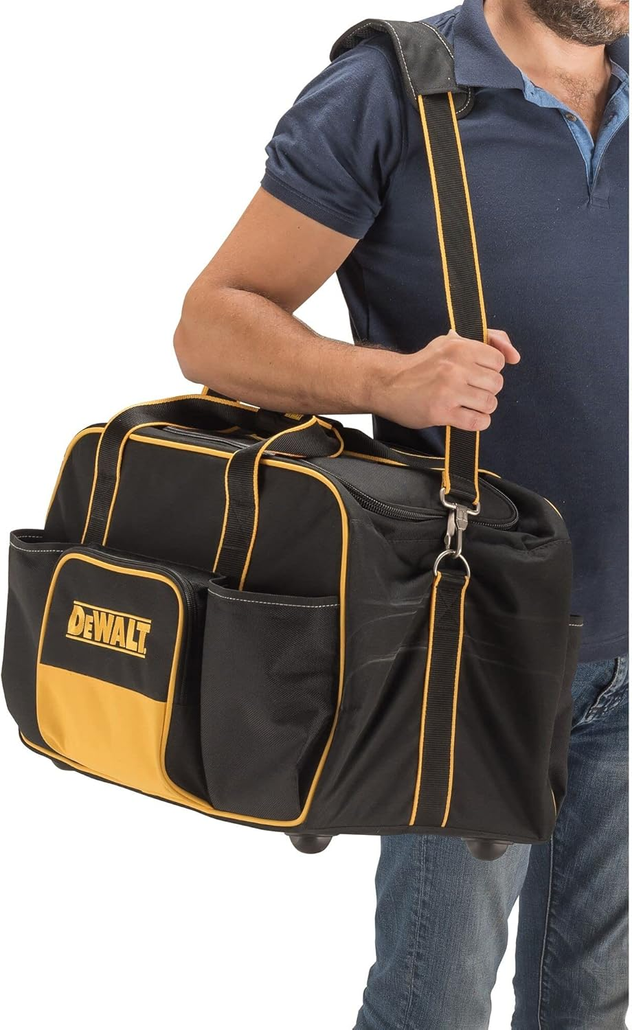 Dewalt 1200 Denier Multiple Pockets Nylon Duffle Bag with Heavy Duty Zip, 550 Mm Size image number 3