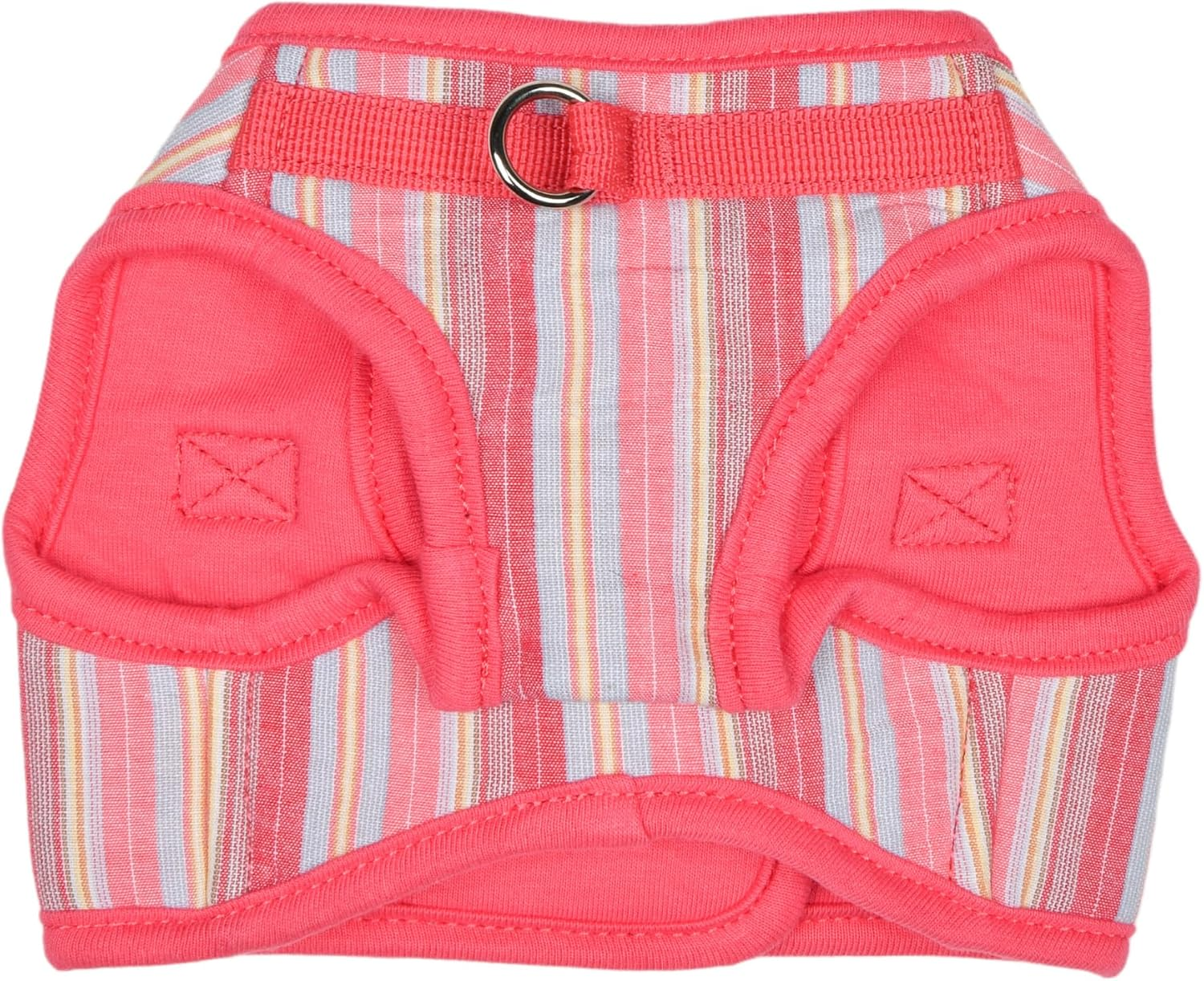 Puppia Theros Dog Vest Harness B (Step-In) Fashionable Striped Pattern Spring Summer Harness for Small and Medium Dogs, Pink, Large image number 7