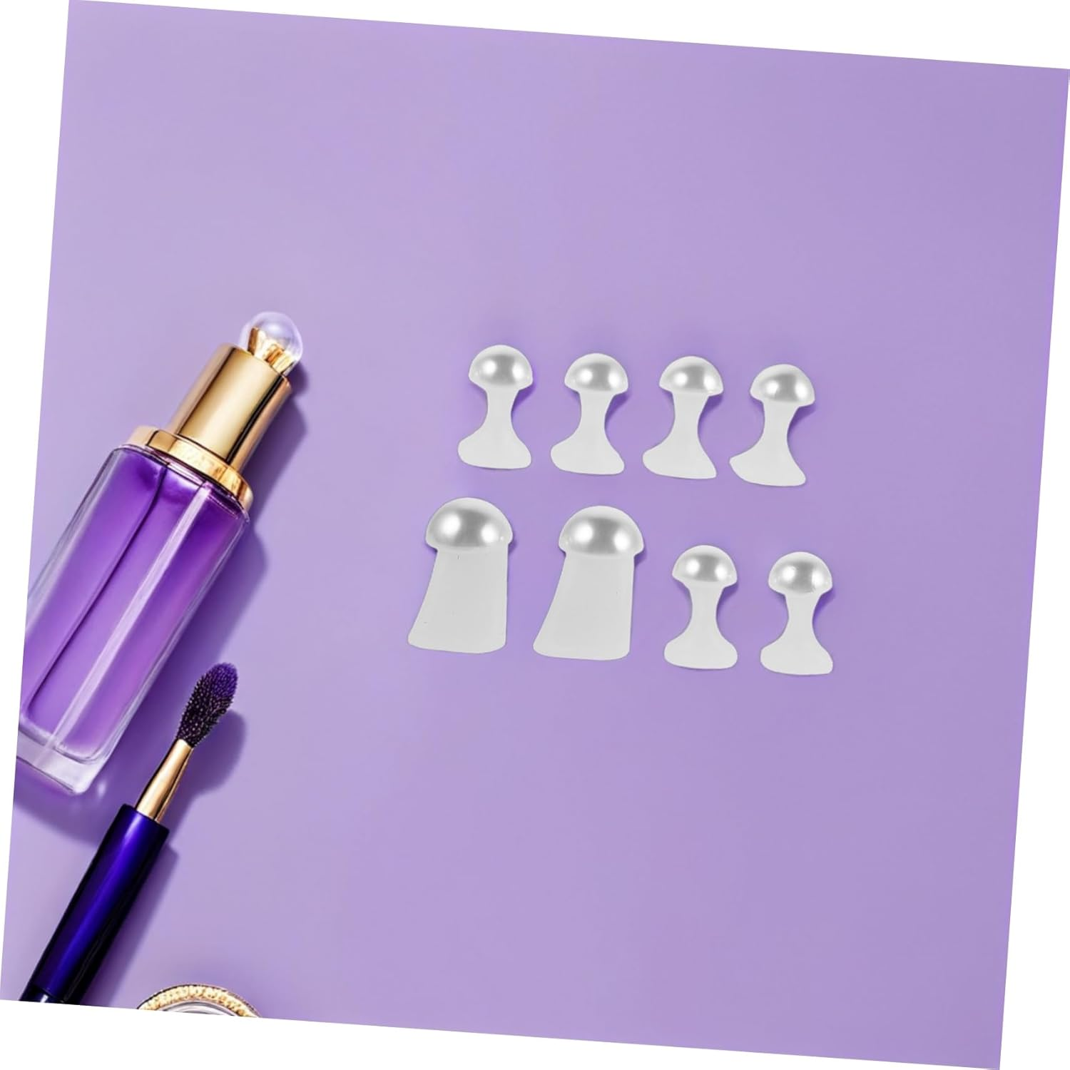 HAPINARY 24Pcs Nail Toe Separator Nail Tools Toe Separators Finger Divider Silica Gel White image number 3