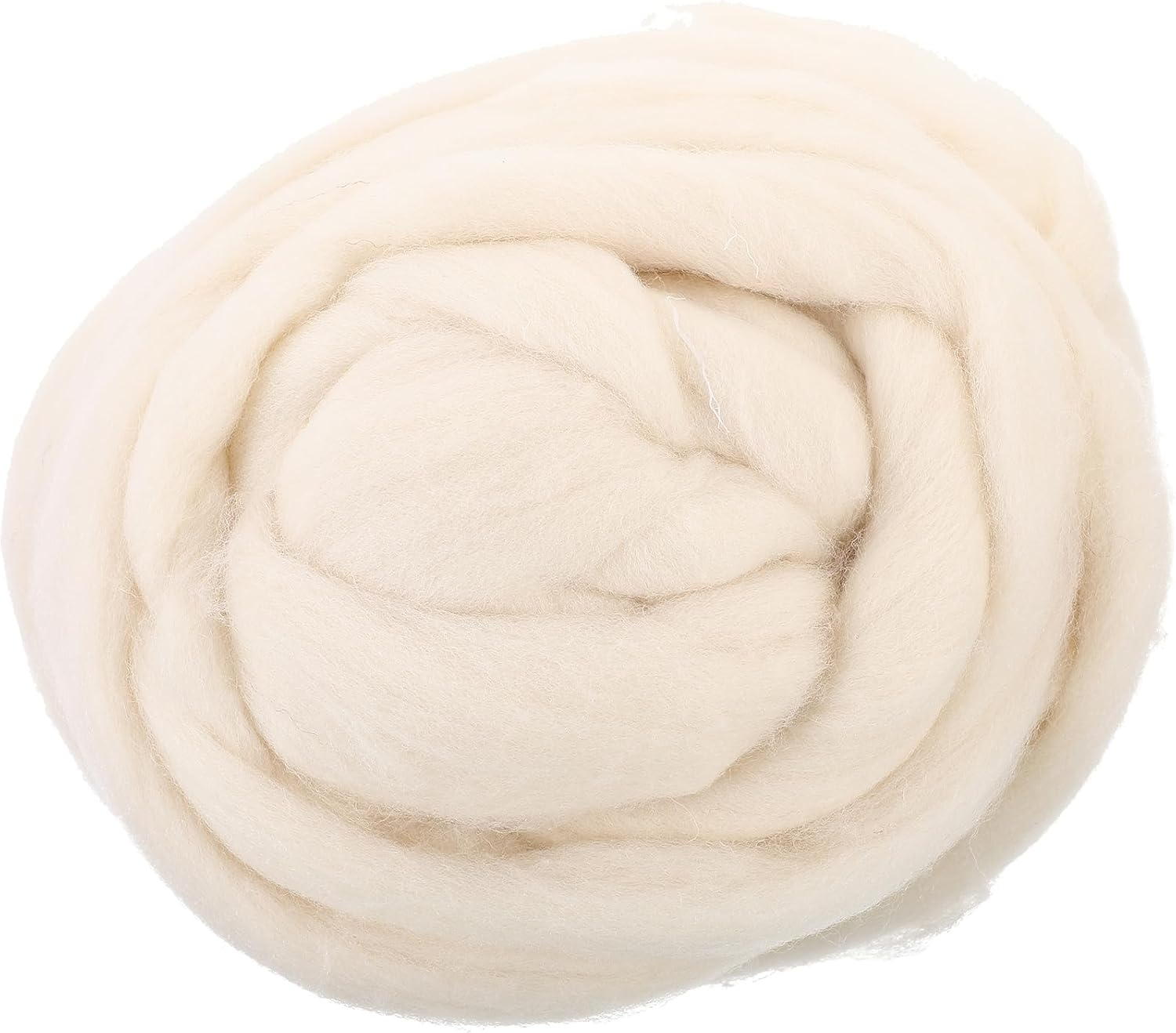 TEHAUX Needle Felting Wool, Natural White Wool Roving for Needle Felting, Wool Roving Yarn, 200G Galatea Soft Fiber for DIY Crafts, Spinning, Weaving, Doll Making, Wet Felting image number 6