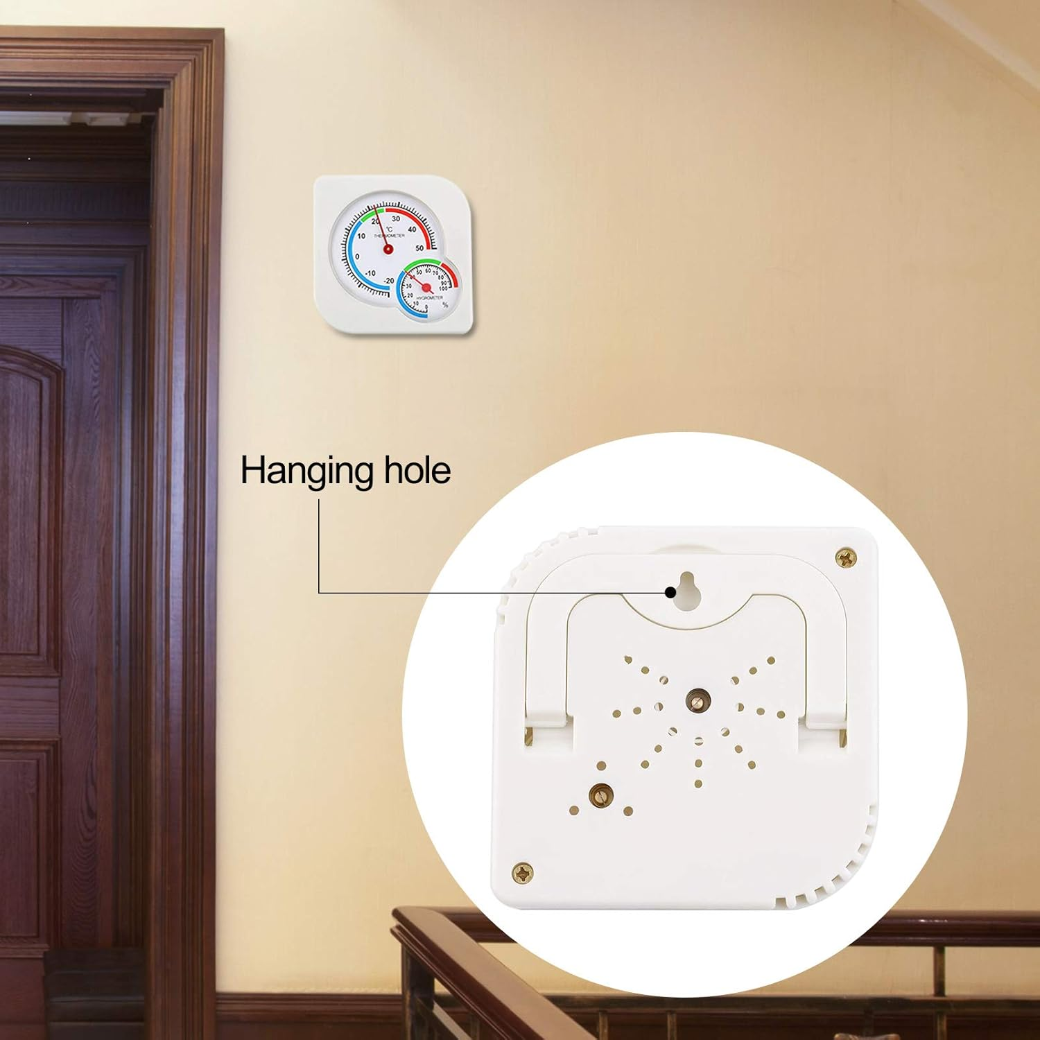 Mini Indoor Thermometer, Hygrometer Temperature Humidity Monitor Gauge No Battery Needed for Home Room Kitchen Patio Planting Room Reptile Terrariums Incubator (1) image number 2