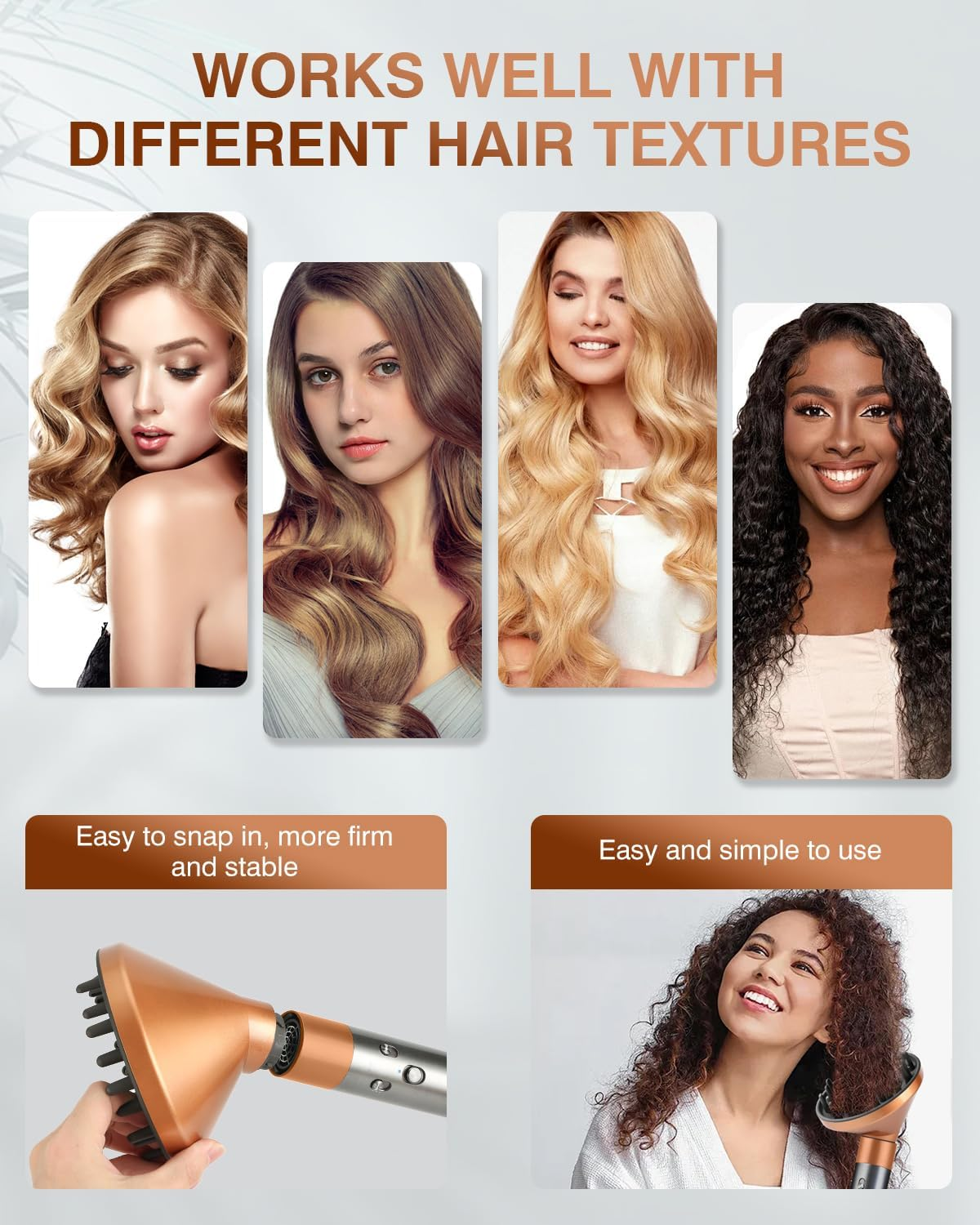 TOSAGE Upgraded Diffuser for Dyson Airwrap Styler, Hair Dryer Diffuser Nozzle Attachment for Dyson for Airwrap HS05 HS03 HS01 image number 5