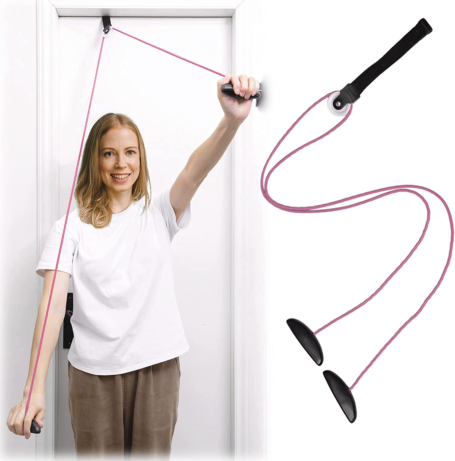 Shoulder Pulley over the Door Physical Therapy System, Exercise Pulley, Alleviate Shoulder Pain and Facilitate Recovery from Surgery