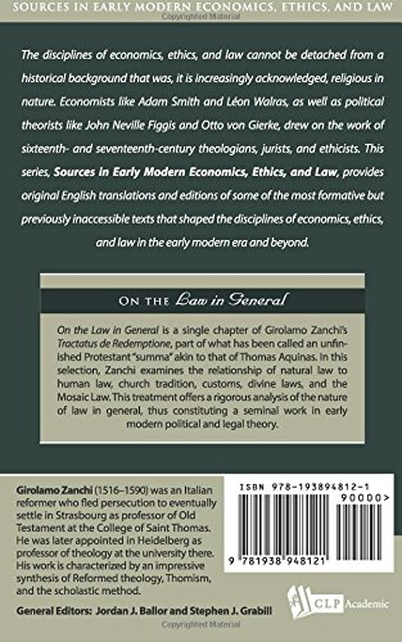 On the Law in General (Sources in Early Modern Economics, Ethics, and Law)