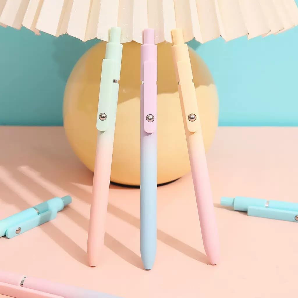 5 Pcs Gel Pens,Quick Dry Black Ink,0.5Mm Fine Point Smooth Writing Pens,Multicolor Ballpoint for Journaling, Drawing, Doodling, and Note Taking (Gradient-5P) image number 2