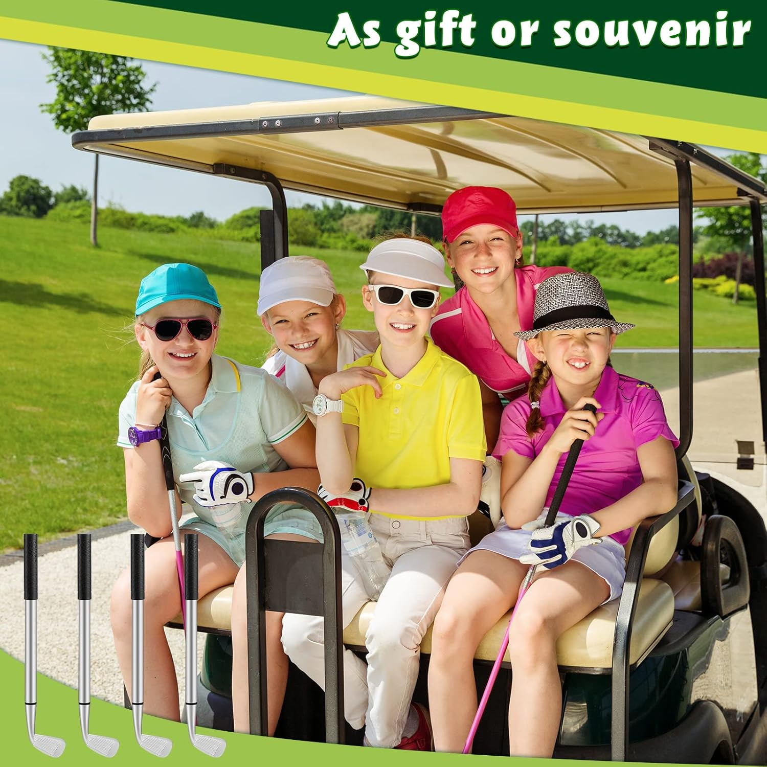 Yaomiao 25 Pieces Golf Ballpoint Pen Mini Golf Clubs Decorative Funny Sports Ergonomic Pen Club Props Black Ink for Students Coworkers Office Stationery Supplies image number 1