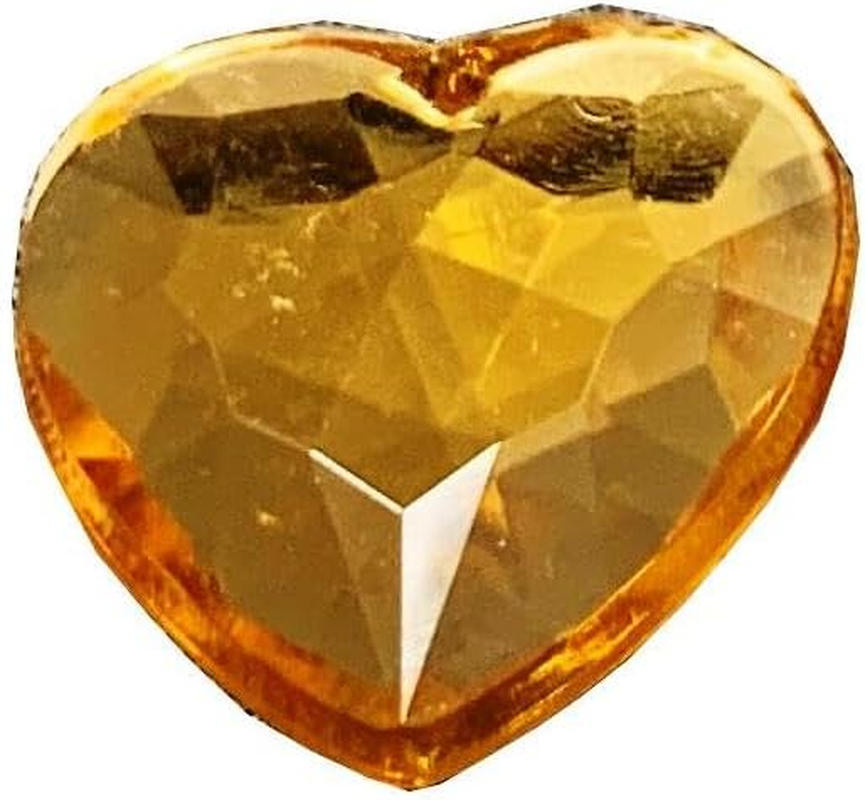 Acrylic Heart Shaped Stone, 0.5 Inch (12 Mm), 10 Colors X 10 Each, Set of 100 Pieces, Style A image number 1