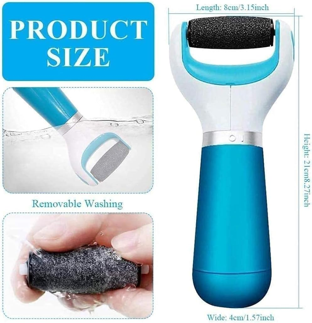 Electric Callus Remover for Feet, Professional Pedicure Tools Refill Roller,Remove Heels Dead Skin of Best Foot File Kit(Pink) - Blue image number 5