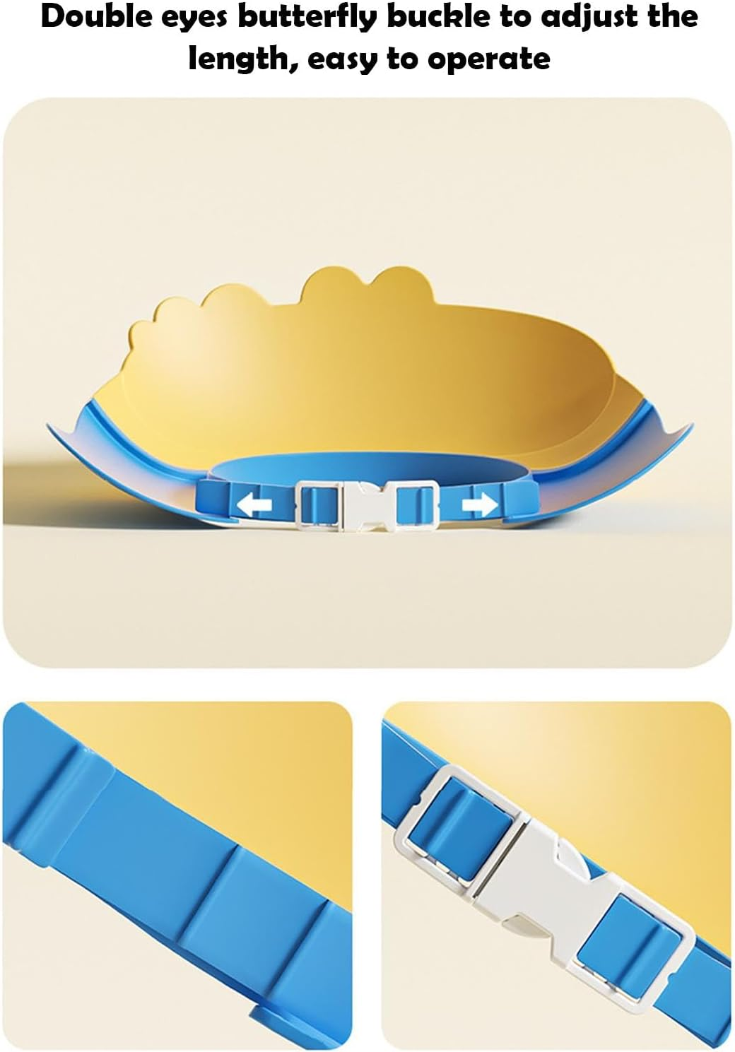 Baby Shower Shield, Safe Shampoo Protection Cap, Safe Shampoo Protection, Cartoon Shield, Soft Bathing Cap with Eye & Ear Protection, Makes Bath More Fun - Green image number 5