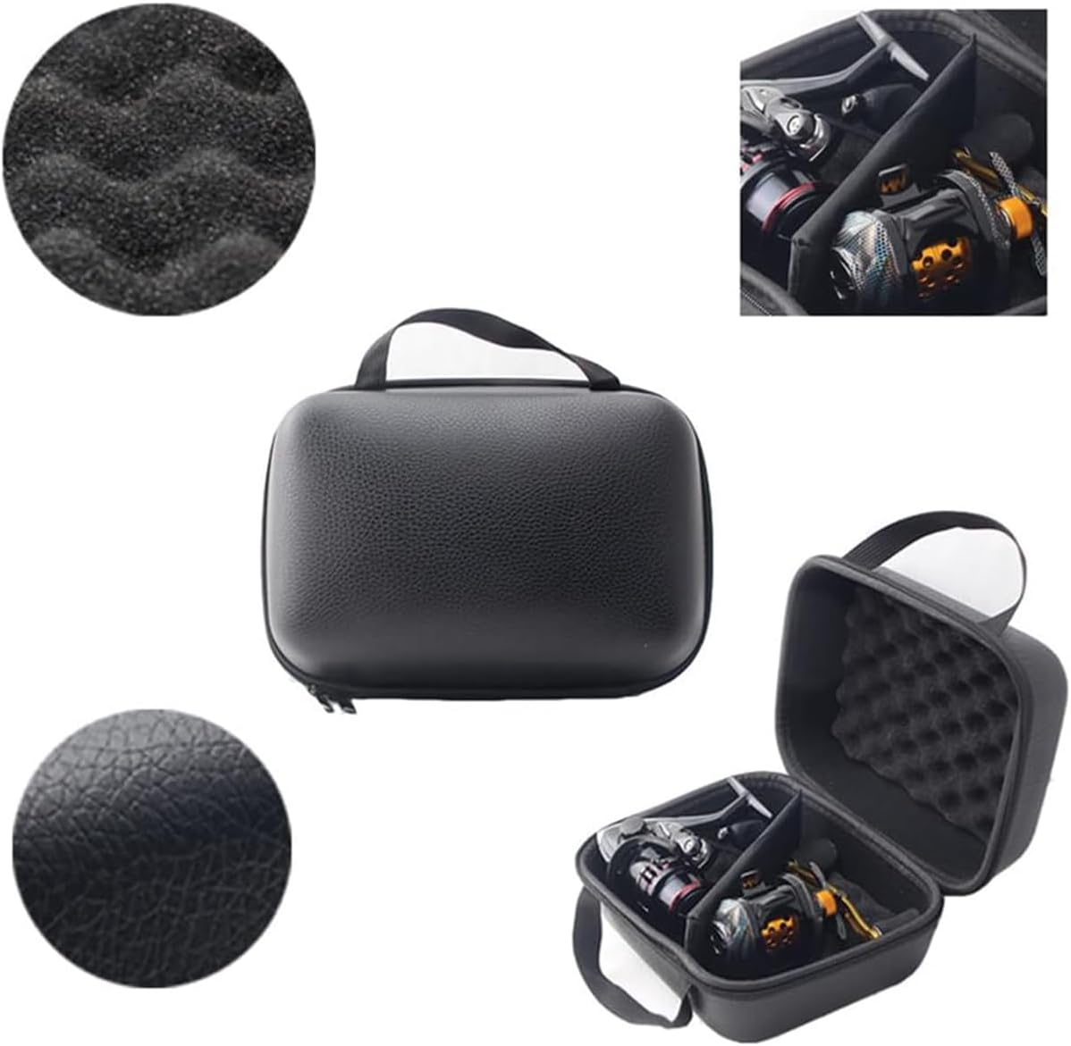 AIMALL Fishing Reel Storage Case with Shockproof Protection - Water-Resistant, Durable EVA Design, Sizes S/M/L for Spinning and Casting Reels image number 5