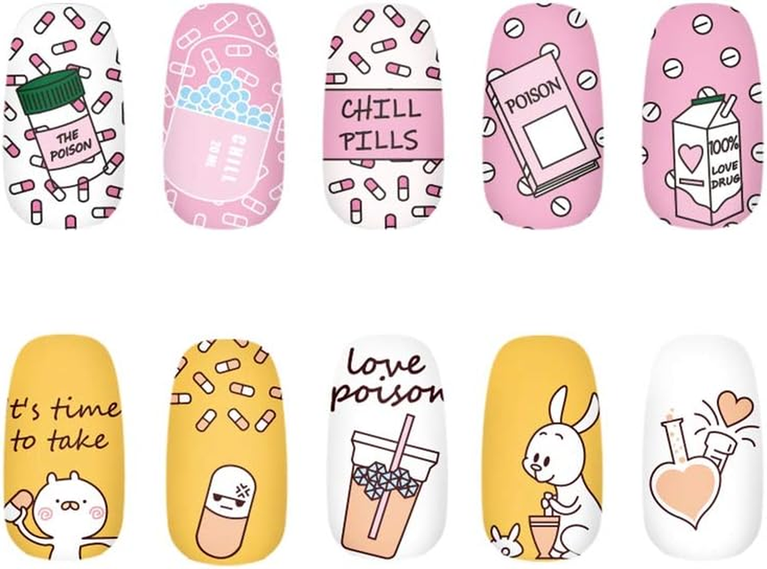 KADS Stamping Plates Manicure Template Nail Art Image Stamp Cute Rabbit Nail Design Tools (IM014) image number 4