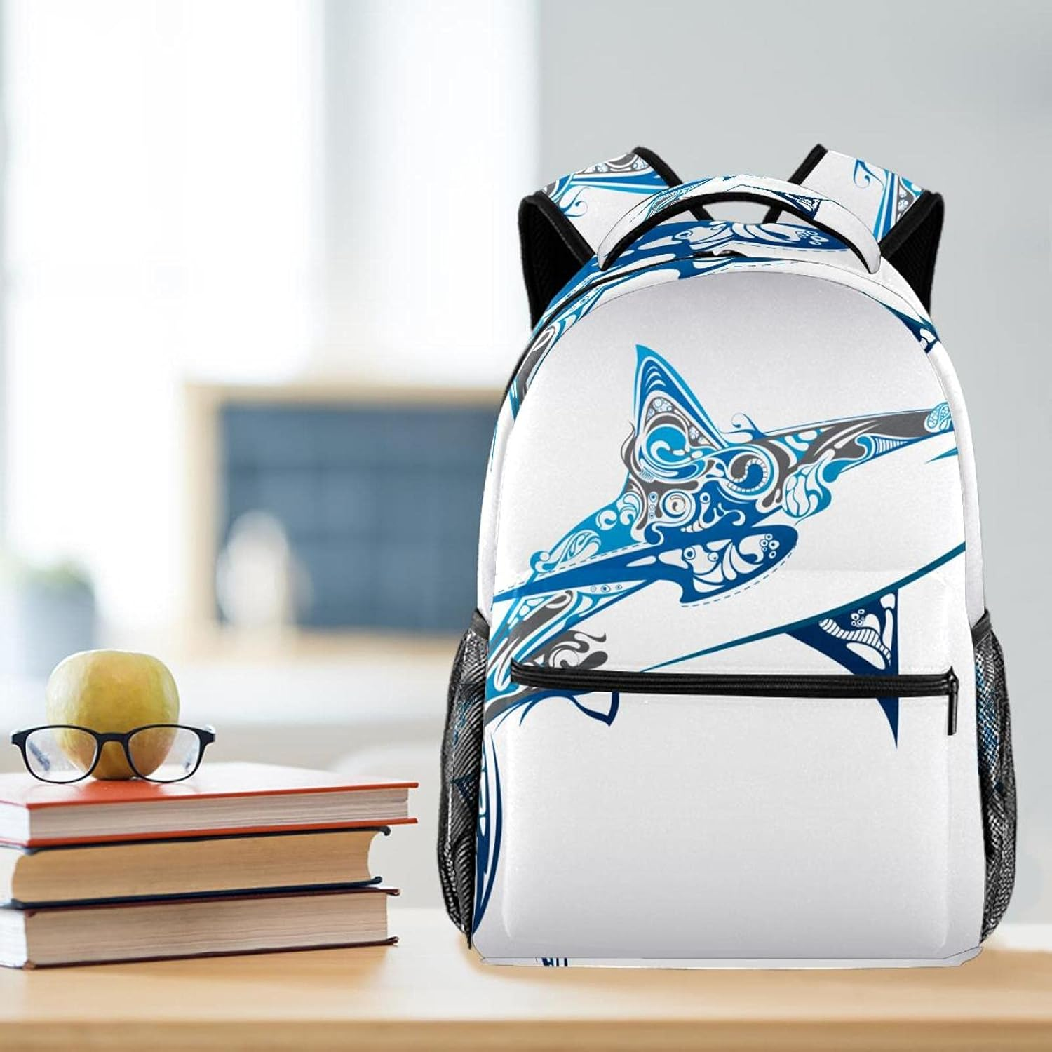 Sea Animals Whale Backpack Students Shoulder Bags Travel Bag College School Tote Backpacks image number 3