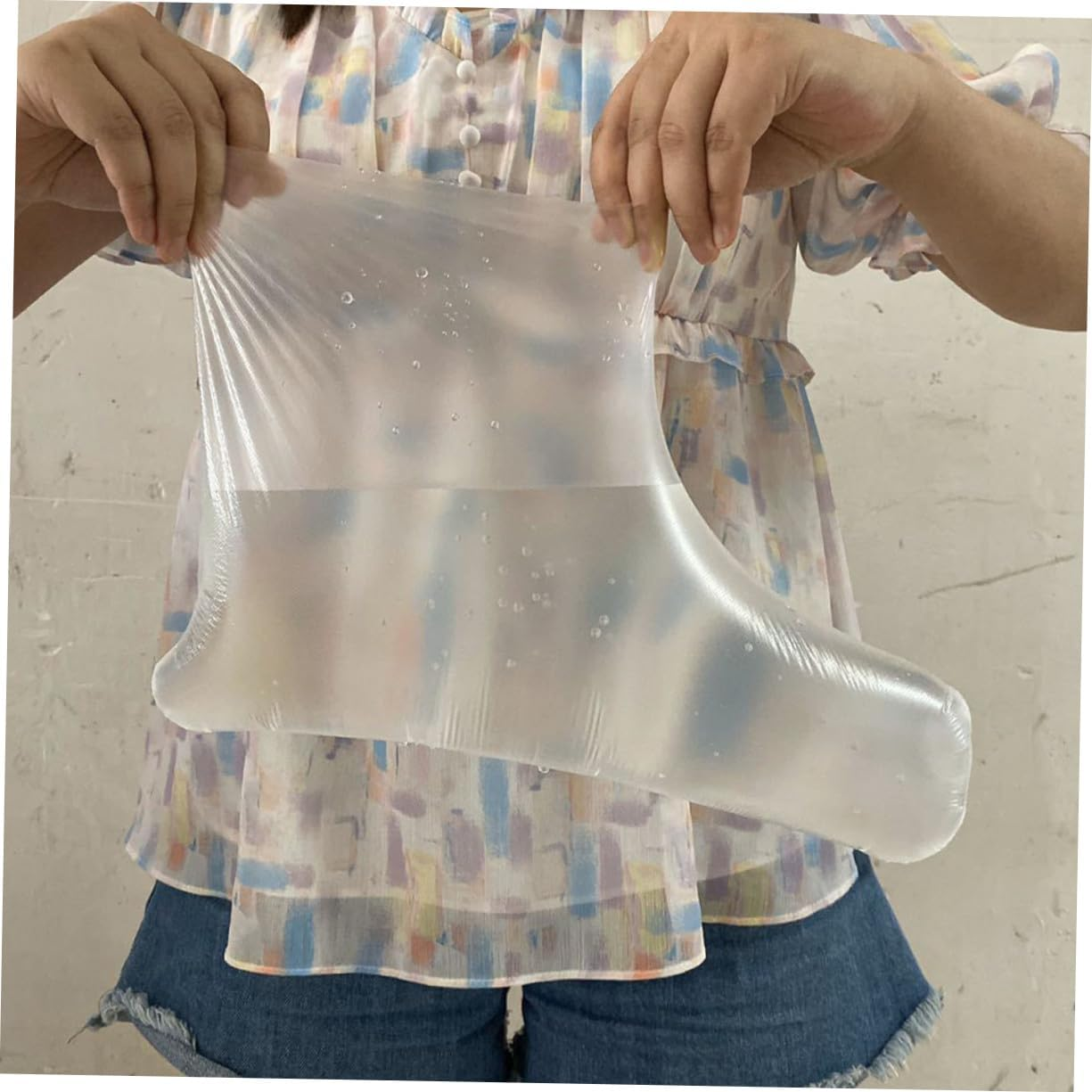 FONDOTIN Disposable Waterproof Foot Protector Bags 100Pcs Breathable Long Leg Covers for Foot Therapy and Pedicure Suitable for Spa and Home Use image number 5