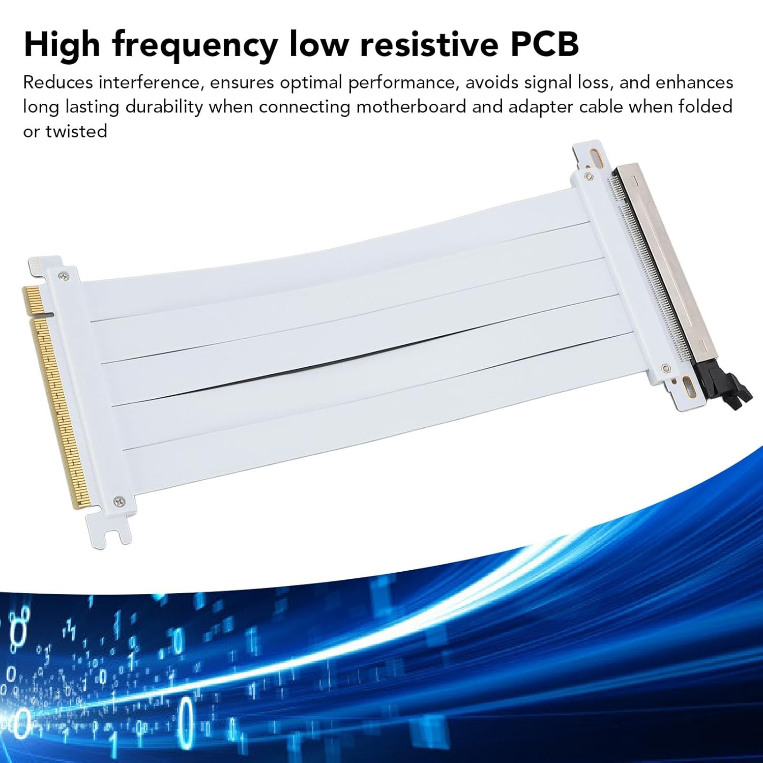 PCIE 4.0 X16 Riser Cable, 128Gbps PCB Flexible GPU Extension Cable, PCIE Riser Compatible with 4.0 3.0 2.0 1.0 Interfaces (20Cm) image number 3